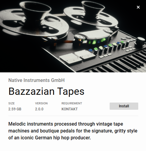 Native Instruments Bazzazian Tapes